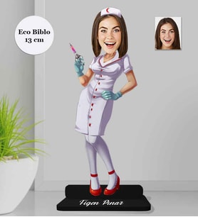Kişiye Özel Hemşire Ahşap Eco Biblo -1