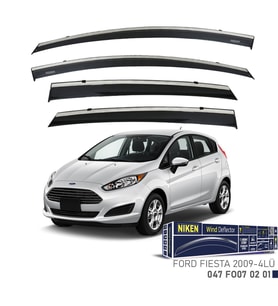 Niken Ford Fiesta Cam Rüzgarlığı Kromlu 2009- 4'Lü