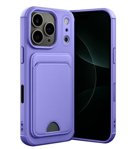 Newface Apple iPhone 17 Pro Max Kelvin Kartvizitli Silikon - Lila