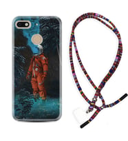 General Mobile GM8 Go GM9 GM20 Pro Plus Kılıf Boyun Asklı Rasta Silikon Astronot Smoke 1769