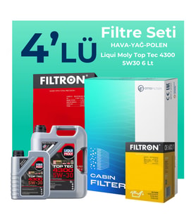Filtron Nissan Qashqai 1.3 Benzin Filtre Bakım Seti Liqui Moly Motor Yağlı (2021-2025) 4 Lü