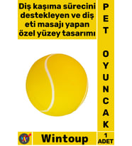 #KediTopu Kedi Köpek Isırma Diş Kaşıma Sağlam Dayanıklı Eğitici Nunbell Evcil Hayvan Mini Oyun Topu