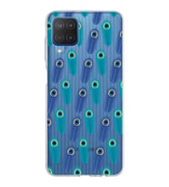 PrintiFy Samsung Galaxy M12 ile Uyumlu 1mm Slim Fit Nazar Boncuğu 4 Baskılı Şeffaf  Kılıf