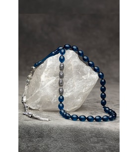 Erkek Hediyelik Tesbih, Isimli Tesbih, Toz Kehribar Tesbih (Çok Renkli)