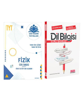 Çöz Kazan TYT Fizik ve AKM Dil Bilgisi Soru Bankası Seti 2 Kitap