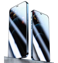 iPhone 15 Pro Max Rika Premium Hayalet Temperli Cam Ekran Koruyucu (Siyah)