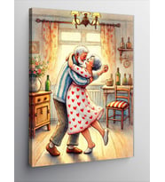 Kanvas Tablo Dans Eden Aşık Yaşlılar