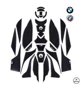 Grippatch - BMW S1000RR 2023-2024 ile Uyumlu Ultimate Kaydırmaz 28 Parça Tank Pad Seti GTC05