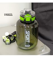 Sport Suluk 1100 ml, Askılı ve Pipetli, Siyah, 20x11 (Siyah)