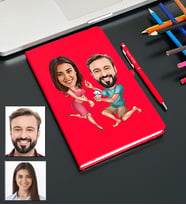 Kişiye Özel Sevgili Tasarımlı Karikatür Defter Ve Kalem Seti  23