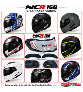 SİYAH KASK VİZÖRÜ NCR-158 MODEL KASK CAMI SİYAH