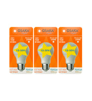 (3 Adet) Osaka 12VOLT 10W (75W) Beyaz Işık (6500K) E27 Duylu (Kalın Duy) Led Ampul