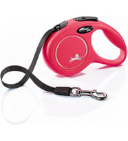 Flexi New Classic Otomatik Kırmızı Şerit Köpek Gezdirme Tasması XSmall 3 Metre