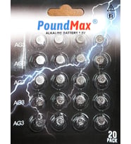 Lexroo 20 X AG3 LR41 LR736 / L736 / G3 / G3A / 3GA / 192 / GP192 / V3GA
