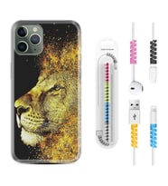 Apple iPhone 11 12 13 14 Pro Max Kılıf Kablo Koruma Spiral Silikon Leon 1323
