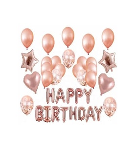 ROSE HEPPY BIRTHDAY FOLYO BALON SET
