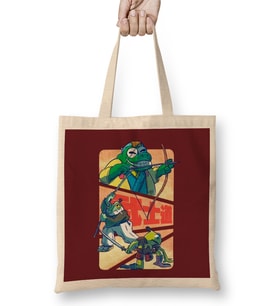 Kermit The Frog 03 Bez Çanta Uzun Saplı