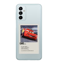 Samsung Galaxy M14 Uyumlu Cars Mcqueen Desenli Şeffaf Telefon Kılıfı