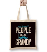Favorite People Call Me Grandy Grandparents Grandma Grandpa Bez Çanta Uzun Saplı