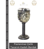 #Bardak Paslanmaz Çelik Şık Tasarım 150 ml Hediye Dayanıklı Dekoratif Hijyenik Kupa Bardak 19*7 Cm