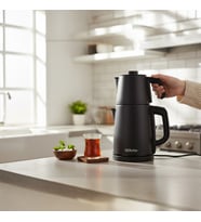 Miletto Siyah 2000W Gizli Rezistanslı Otomatik Çay Makinesi 2,9 lt - MT20S