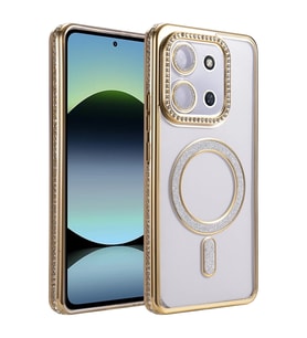 Northcity Xiaomi Redmi 15C 4G Uyumlu Joke Simli Magneticsafe Kılıf - Gold