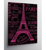 Kanvas Tablo Paris Yazı Temalı Posteri