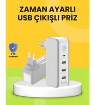 Northcity Akıllı Zaman Ayarlı USB Şarj Adaptörü - 30W Hızlı Şarj ve QC 3.0 ile Güvenli Şarj