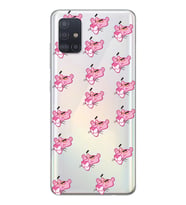 Samsung Galaxy A51 Uyumlu Pink Panter Tasarımlı Şeffaf Telefon Kılıfı