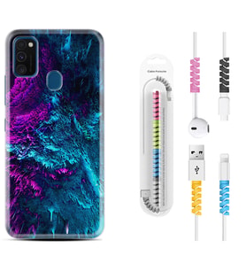 Samsung M21 M22 M23 M30 M31S M32 Kılıf Kablo Koruma Spiral Silikon Explosive 1734
