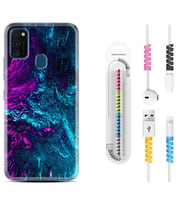 Samsung M21 M22 M23 M30 M31S M32 Kılıf Kablo Koruma Spiral Silikon Explosive 1734