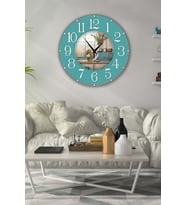 Retro Tasarımlı Duvar Saati 35x35 Cm (Baskılı)