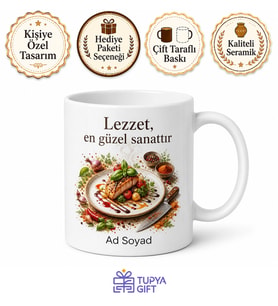 Yemek Yemeyi Sanata Çeviren Gurmeye Lezzet Patlaması Soslu Kupa Hediye Bardak