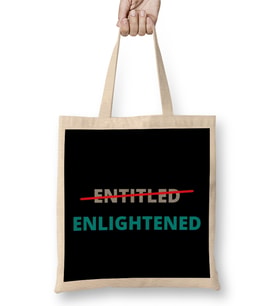 Entitled Not Enlightened Yes Bez Çanta Uzun Saplı