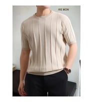 Erkek Slim Fit Triko T-Shirt Premium Yazlık Old Money Basic Tişört