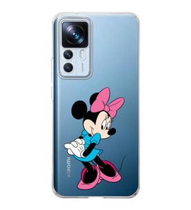 Xiaomi Mi 12t Pro  Kamera korumalı Kapak Minnie Mouse Tasarımlı  Şeffaf Kılıf