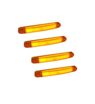 4 Adet Neon Parmak Led Lamba Slim Model Turuncu 12-24 Volt