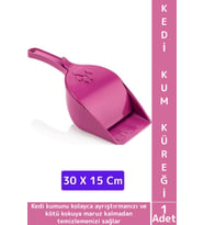 Evcil Hayvan Pet Kum Tuvalet Ayırıcı Dayanıklı Hijyenik Kapaklı Kedi Kumu Tuvalet Küreği 30 X 15 Cm