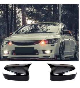 Honda Civic FD6 Batman Yarasa Ayna Kapağı Parlak Siyah ABS 2006 2007 2008 2009 2010 2011