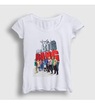 Presmono Kadın Beyaz The Big Bang Theory T-Shirt 181923tt