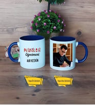 Psikoloji Öğretmeni Kupa Bardak Lacivert Fotoğraflı Öğretmenler Günü Hediyesi