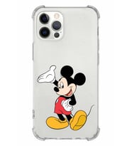 Apple iPhone 12 Pro Uyumlu Köşe Korumalı Antişok  Kapak Mickey Mouse Tasarımlı Şeffaf  Kılıf