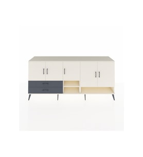 Hyperion Konsol 6 Raflı 2 Çekmeceli 5 Kapaklı 220x44x99 Aytaşı-Aytaşı/Antrasit