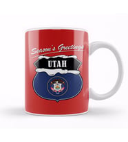 Seasons Greetings Utah Christmas Kupa Bardak Porselen