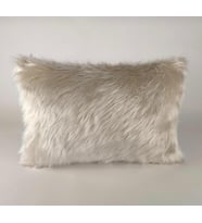 YILMAZHOME Peluş Dikdörtgen Kırlent Kılıfı (Krem)
