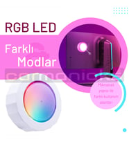 RGB Mıknatıslı Dokunmatik Led Atmosfer Lamba (Beyaz)