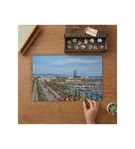 Şehir Manzarası - Kayıklar Tasarımı 240 parça Ahşap Puzzle Ahşap Kutuda MP01271