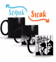 The Blues Brothers Siyah Beyaz Sihirli Kupa Bardak Porselen
