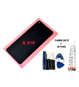 Tkgz Samsung Galaxy A21S (A217F) Uyumlu Lcd Ekran Dokunmatik + B-7000 + Tamir Seti
