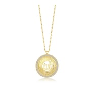 Gümüş Gold Allah Yazılı Kadın Kolye  SL5458